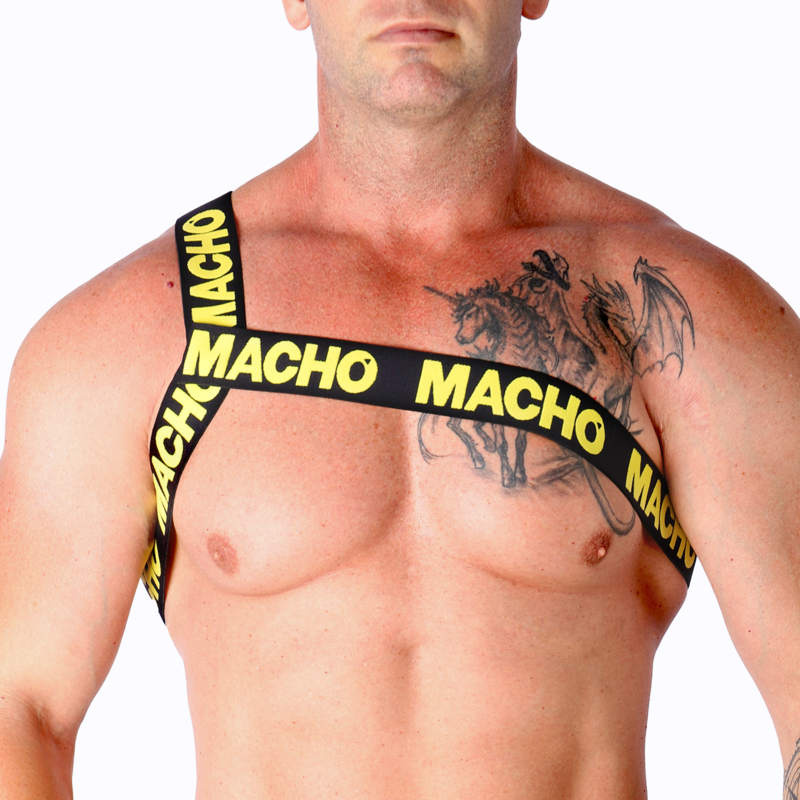 MACHO - ARNÉS ROMANO AMARILLO S/M