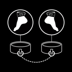 FETISH SUBMISSIVE - ESPOSAS TOBILLOS CUERO VEGANO CON FORRO DE NEOPRENO