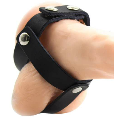 OHMAMA FETISH - FUNDA CUERO DE CASTIDAD PARA TESTÍCULOS
