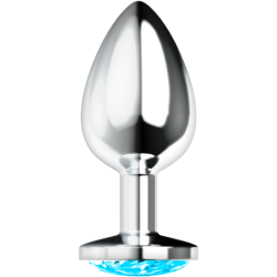 OHMAMA - PLUG ANAL CON CRISTAL AZUL M