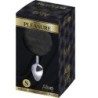 ALIVE - ANAL PLEASURE PLUG LISO METAL POMPON NEGRO TALLA S