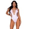 LEG AVENUE - BODY TANGA RACERBACK BLANCO