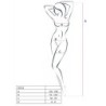 PASSION - WOMAN BS014 BODYSTOCKING BLANCO TALLA ÚNICA