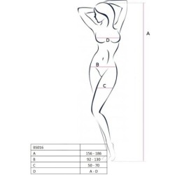 PASSION - WOMAN BS016 BODYSTOCKING NEGRO TALLA ÚNICA
