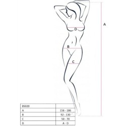 PASSION - WOMAN BS020 BODYSTOCKING NEGRO TALLA ÚNICA