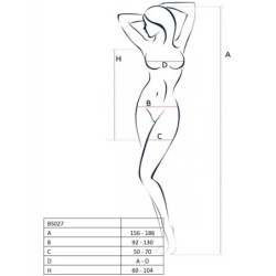 PASSION - WOMAN BS027 BODYSTOCKING ESTILO VESTIDO NEGRO TALLA ÚNICA