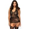 LEG AVENUE - BODYSTOCKING DISEÑO FLORAL TALLA GRANDE