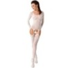 PASSION - WOMAN BS055 BODYSTOCKING BLANCO TALLA ÚNICA
