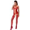 PASSION - WOMAN BS056 BODYSTOCKING ROJO TALLA ÚNICA