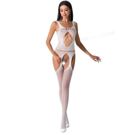 PASSION - WOMAN BS057 BODYSTOCKING BLANCO TALLA ÚNICA