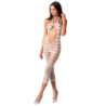 PASSION - WOMAN BS081 BODYSTOCKING BLANCO TALLA ÚNICA