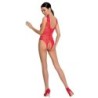 PASSION - WOMAN BS086 BODYSTOCKING ROJO TALLA ÚNICA