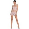 PASSION - WOMAN BS090 BODYSTOCKING BLANCO TALLA ÚNICA