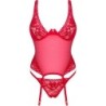 OBSESSIVE - LACELOVE CORSET ROJO XS/S