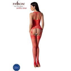 PASSION - BS095 BODYSTOCKING ROJO TALLA ÚNICA
