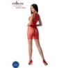 PASSION - BS097 BODYSTOCKING ROJO TALLA ÚNICA