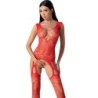 PASSION - BS099 BODYSTOCKING ROJO TALLA ÚNICA
