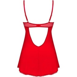 OBSESSIVE - INGRIDIA CHEMISE & TANGA ROJO XS/S