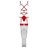 LIVCO CORSETTI FASHION - THIARA LC 20213 SET BODY + MEDIAS ROJA L/XL