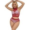 SUBBLIME - 952402 SET DE REJILLA CON BRILLANTES ROJO TALLA ÚNICA