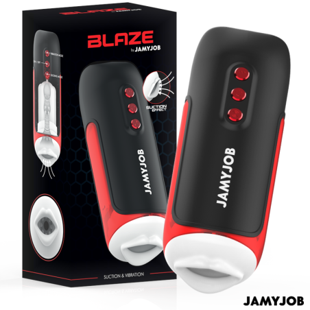 JAMYJOB - BLAZE MASTURBADOR BOCA AUTOMTICO 5 MODOS ONDAS ESTIMULADORAS Y VIBRACIÓN