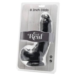GET REAL - DILDO 20,5 CM CON TESTÍCULOS NEGRO
