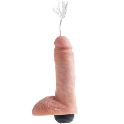 KING COCK - PENE REALÍSTICO EYACULADOR NATURAL 20.32 CM