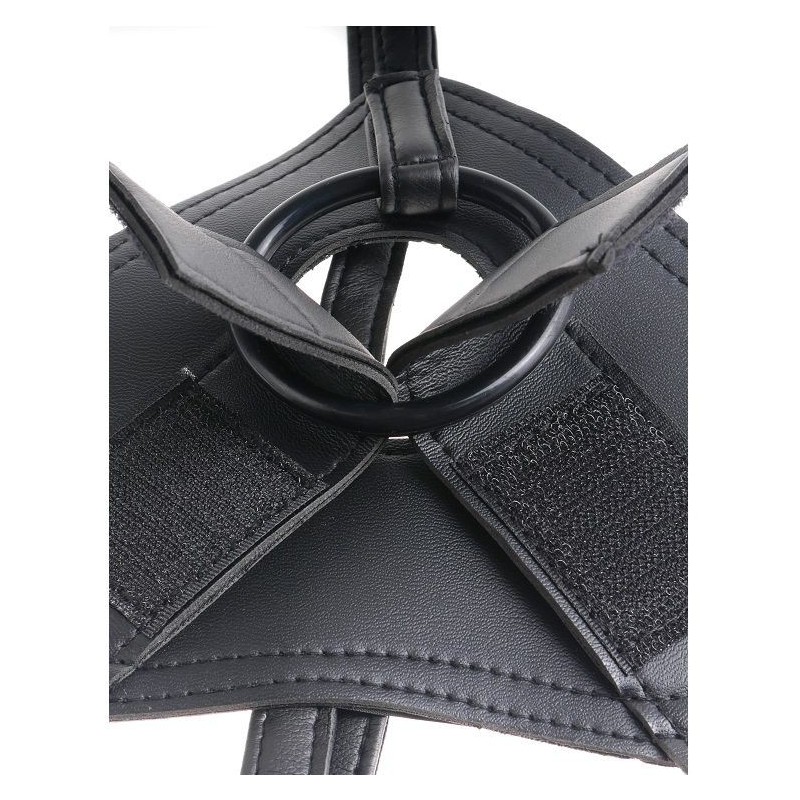 KING COCK - HARNESS CON PENE REALÍSTICO MARRÓN 20.3 CM