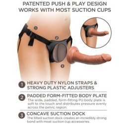 KING COCK - ÉLITE ARNÉS AJUSTABLE CONFORTABLE CON DILDO 17.8 CM