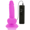 DIVERSIA - DILDO REALÍSTICO FLEXIBLE CON VIBRACIÓN MORADO 17 CM -O- 3.3 CM