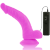 DIVERSIA - DILDO REALÍSTICO FLEXIBLE CON VIBRACIÓN LILA 21.5 CM -O- 4.5 CM