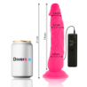 DIVERSIA - DILDO REALÍSTICO FLEXIBLE CON VIBRACIÓN ROSA 21 CM -O- 4.9 CM