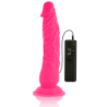 DIVERSIA - DILDO REALÍSTICO FLEXIBLE CON VIBRACIÓN ROSA 21 CM -O- 4.9 CM