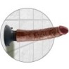 KING COCK - DILDO VIBRADOR MARRÓN 17.78 CM
