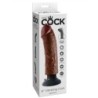 KING COCK - DILDO VIBRADOR MARRÓN 20.32 CM