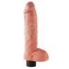 KING COCK - DILDO VIBRADOR CON TESTÍCULOS 25.5 CM COLOR NATURAL