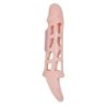 BAILE - FUNDA EXTENSORA PENE CON VIBRACIÓN Y STRAP NATURAL 13.5 CM