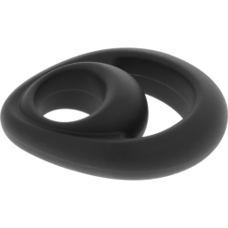 POWERING - SUPER FLEXIBLE Y RESISTENTE ANILLO PENE Y TESTÍCULOS  PR14  NEGRO