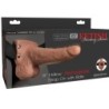 FETISH FANTASY SERIES - ARNÉS AJUSTABLE PENE REALÍSTICO CON TESTÍCULOS RECARGABLE Y VIBRADOR 15 CM