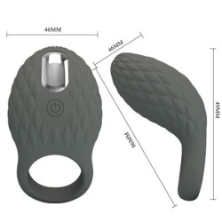 PRETTY LOVE - HELOISE ANILLO VIBRADOR CON MEMORIA GRIS