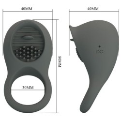 PRETTY LOVE - NIMBUS ANILLO VIBRADOR CON LENGUA GRIS