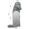 PRETTY LOVE - FUNDA REALÍSTICA ALARGADORA Y RETARDANTE PARA PENE MODELO 2 GRIS