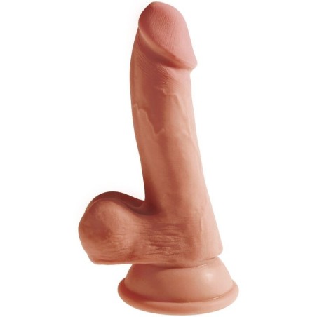 KING COCK - PLUS 3D DILDO CON TESTÍCULOS 17 CM