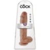 KING COCK - PENE REALÍSTICO CON TESTÍCULOS 22.6 CM CARAMELO