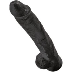 KING COCK - PENE REALÍSTICO CON TESTÍCULOS 30.5 CM NEGRO