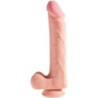 KING COCK - PENE REALÍSTICO 3D CON TESTÍCULOS 24.8 CM NATURAL