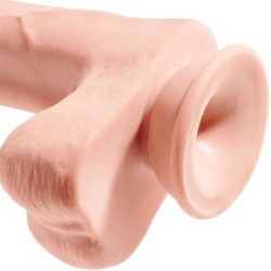 KING COCK - PENE REALÍSTICO 3D CON TESTÍCULOS 24.8 CM NATURAL