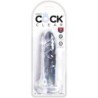 KING COCK - CLEAR PENE REALÍSTICO 15.5 CM TRANSPARENTE