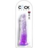 KING COCK - CLEAR PENE REALÍSTICO 19.7 CM MORADO