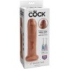 KING COCK - PENE REALÍSTICO CON PREPUCIO 17.8 CM CARAMELO